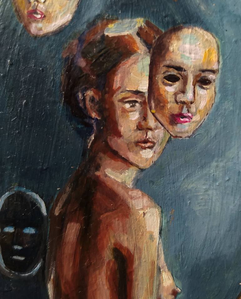 Original Figurative Portrait Painting by Alba Cervantes