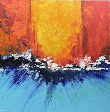 Original Abstract Expressionism Seascape Paintings by Natalie Gourdal