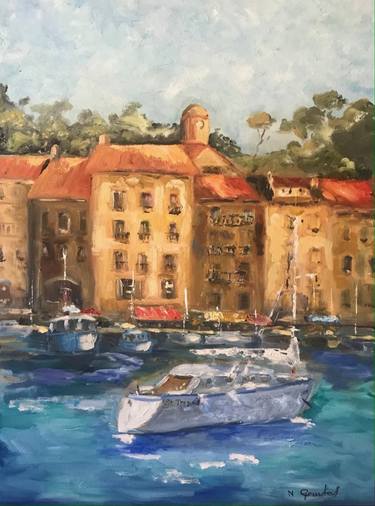 Original Expressionism Boat Paintings by Natalie Gourdal