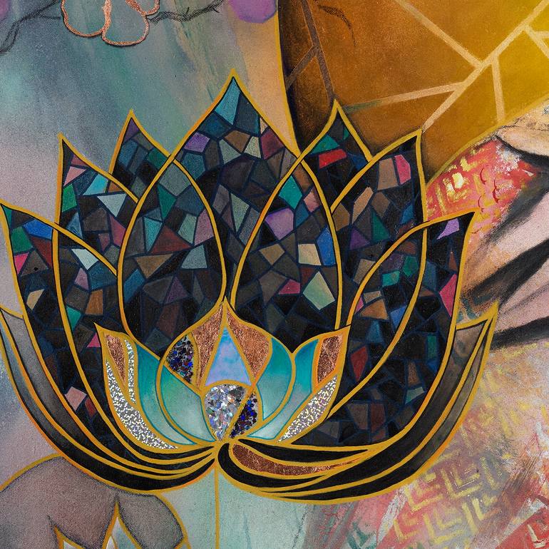 Original Art Deco Women Mixed Media by Cosette Grider