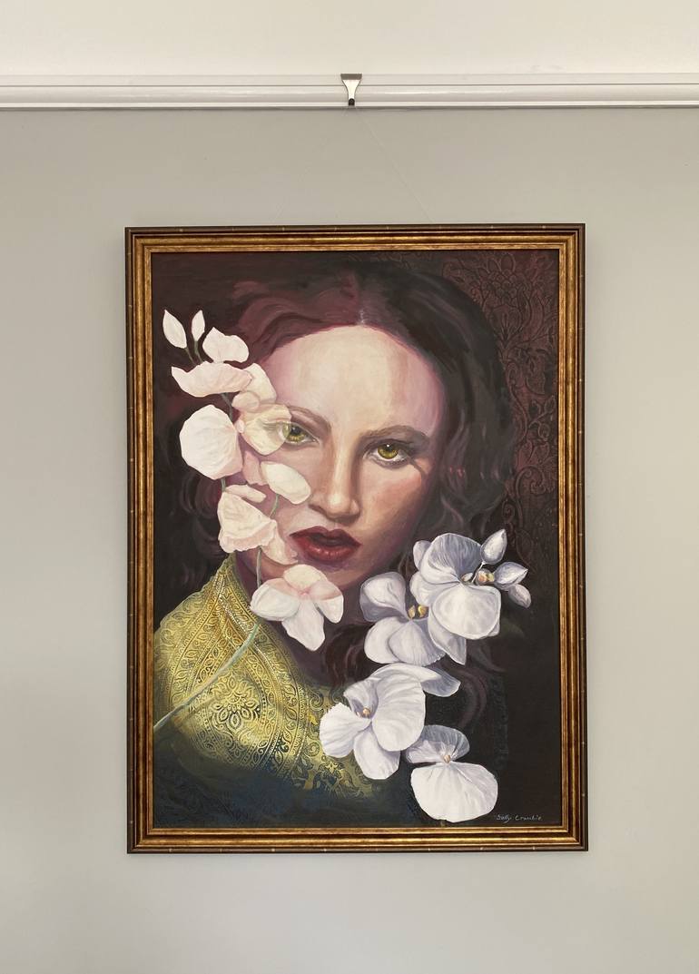 Original Expressionism People Painting by Sally Crombie