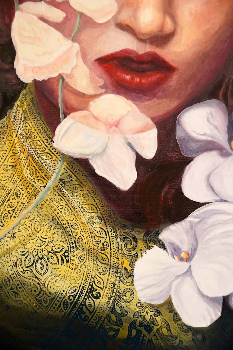 Original Expressionism People Painting by Sally Crombie