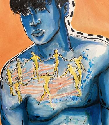 Print of Expressionism Body Paintings by Sally Crombie