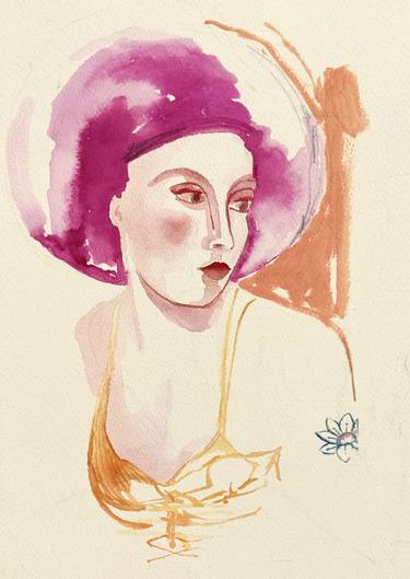 Original Figurative Women Drawings by Sally Crombie