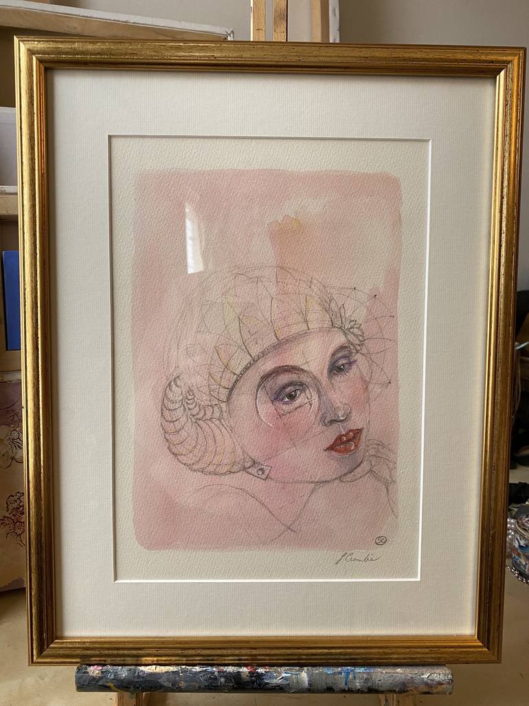 Original Portrait Drawing by Sally Crombie