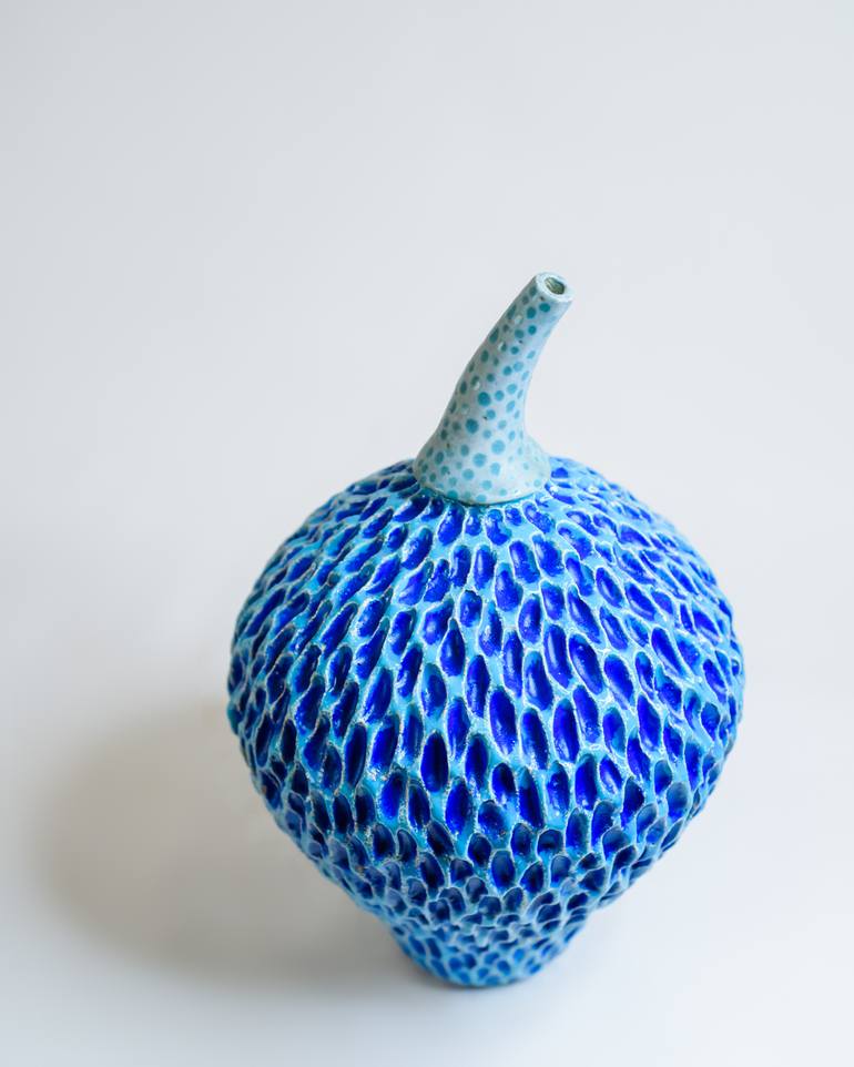 Gardens of Edem, Blue Fruit Sculpture by ceramic atelie | Saatchi Art