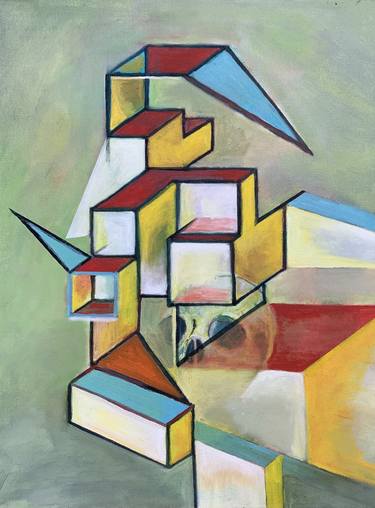 Original Cubism Abstract Paintings by Todd Kruse