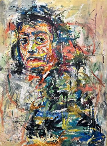 Original Abstract Expressionism Portrait Paintings by Todd Kruse