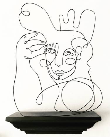 Original Figurative Portrait Sculpture by Duncan Sherwood-Forbes