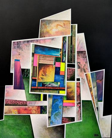 Original Abstract Expressionism Abstract Mixed Media by Frank Leake