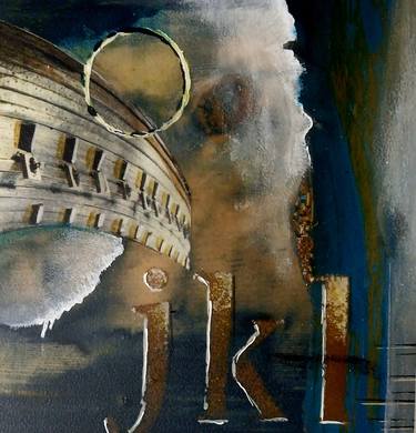 Original Abstract Architecture Paintings by Frank Leake
