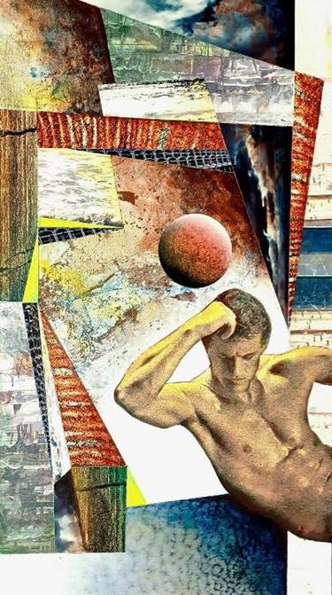 Original Conceptual Abstract Collage by frank leake