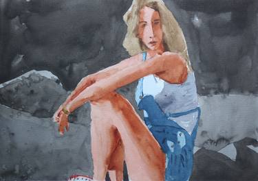 Original Figurative Women Paintings by Kumar Abhinav