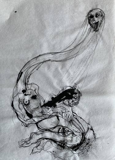 Original Body Drawing by Dagmar Gertot
