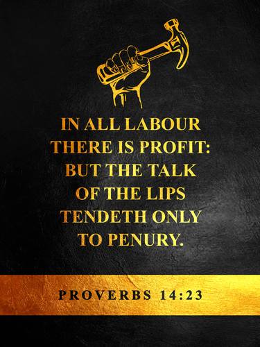 Proverbs 14:23 Bible Verse thumb