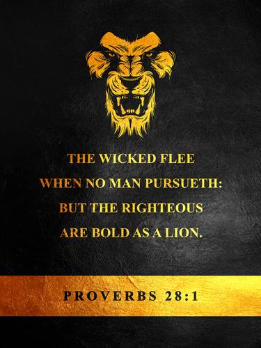 Proverbs 28:1 Bible Verse thumb