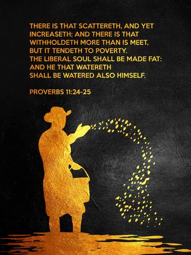 Proverbs 11:24-25 Bible Verse Wall Art thumb
