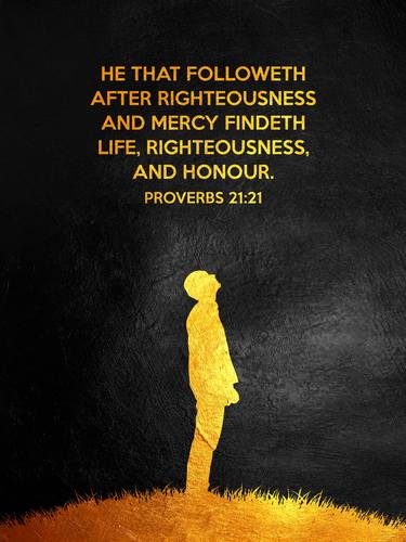 Proverbs 21:21 Bible Verse Wall Art thumb