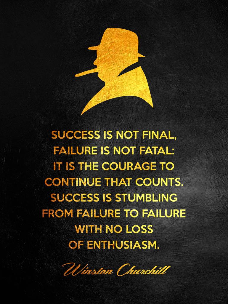 success is not final winston churchill quote print quote art