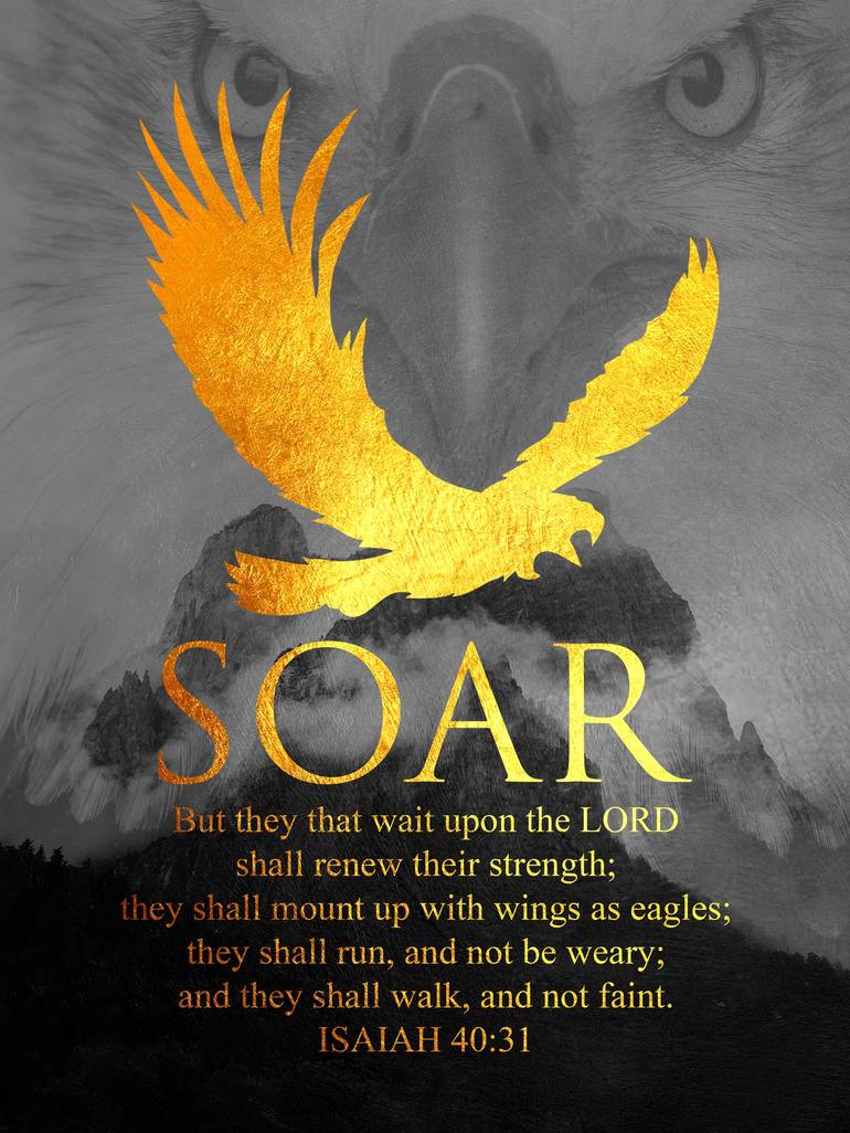 Isaiah 40 31 Bible Verse Wall Art Mixed Media By AB Concepts Saatchi Art