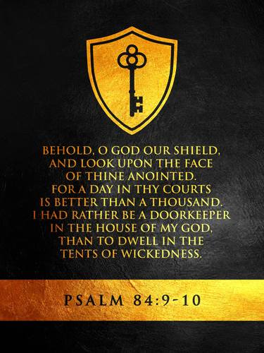 Psalm 84:9-10 Bible Verse Wall Art thumb