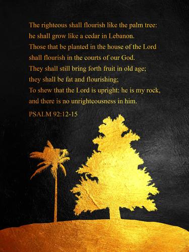 Psalm 92:12-15 Bible Verse Wall Art thumb