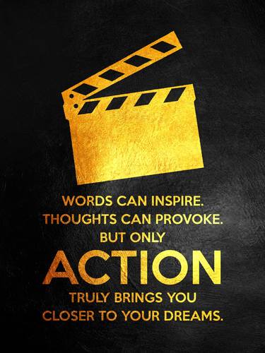 Only Action Motivational Wall Art thumb