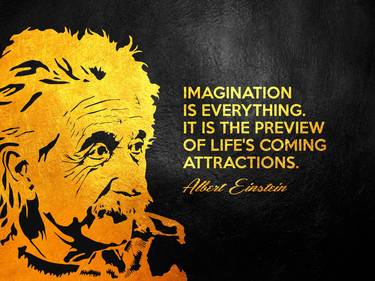 Albert Einstein Imagination Motivational Wall Art thumb