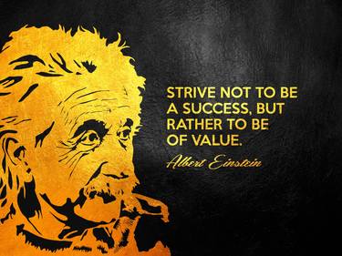 Albert Einstein Value Motivational Wall Art thumb