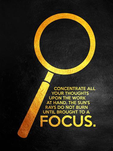 Concentrate and Focus AGB Motivational Wall Art thumb