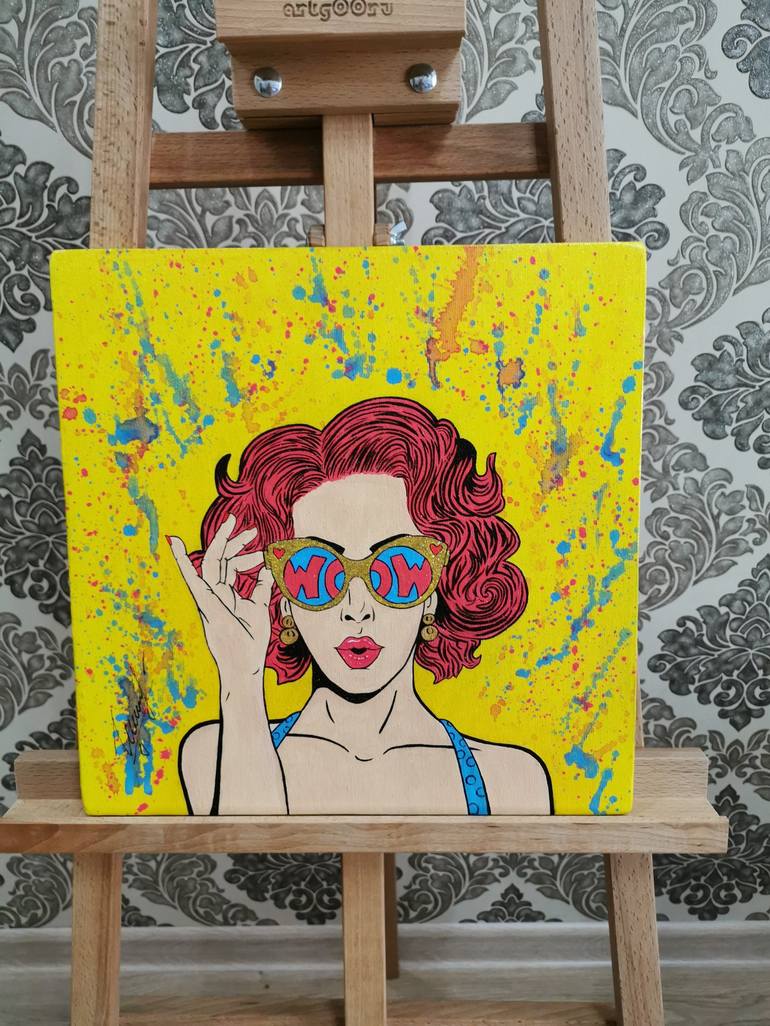 Original Pop Art Popular culture Painting by Olga Guseva