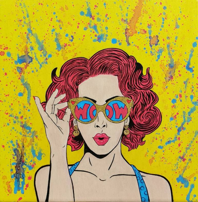 Original Pop Art Popular culture Painting by Olga Guseva