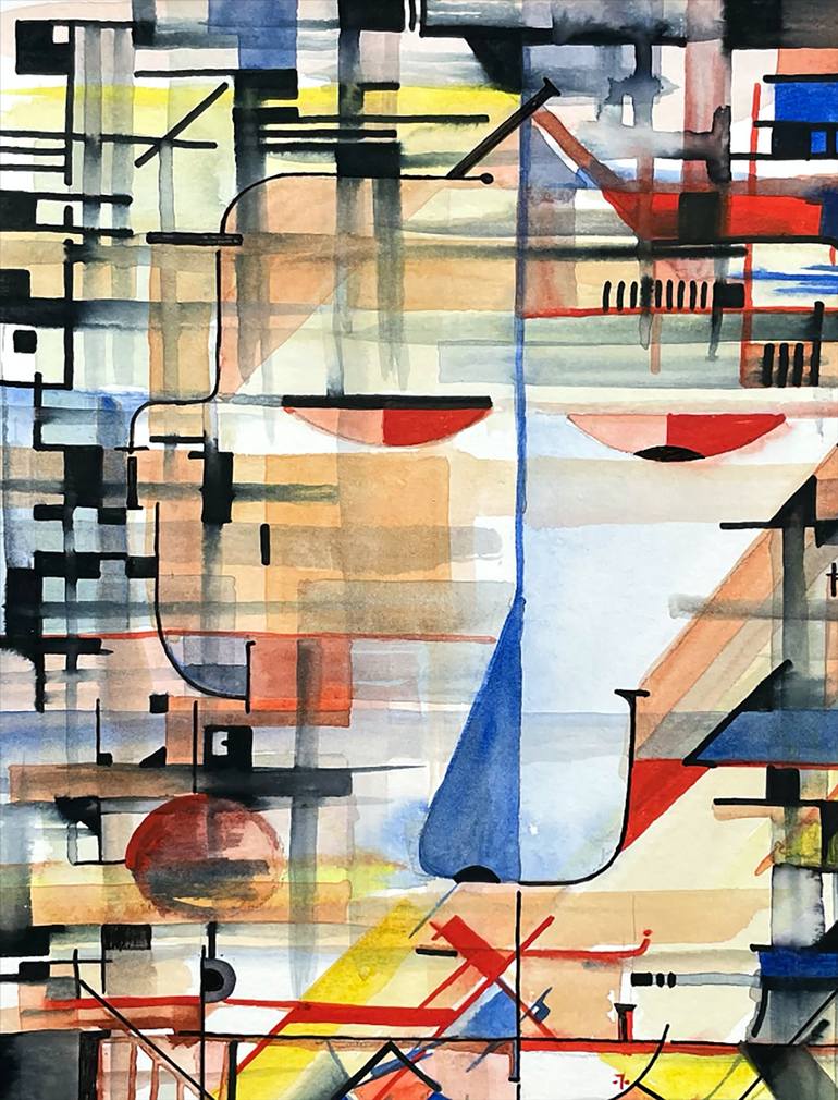 Original Abstract Painting by Humberto C Pornaro