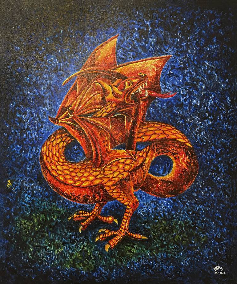 Original Conceptual Fantasy Painting by Humberto C Pornaro