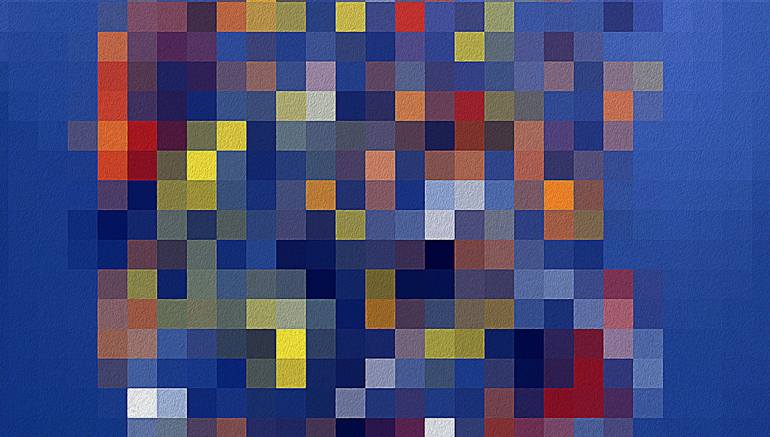 Original Color Field Painting Abstract Digital by Humberto C Pornaro