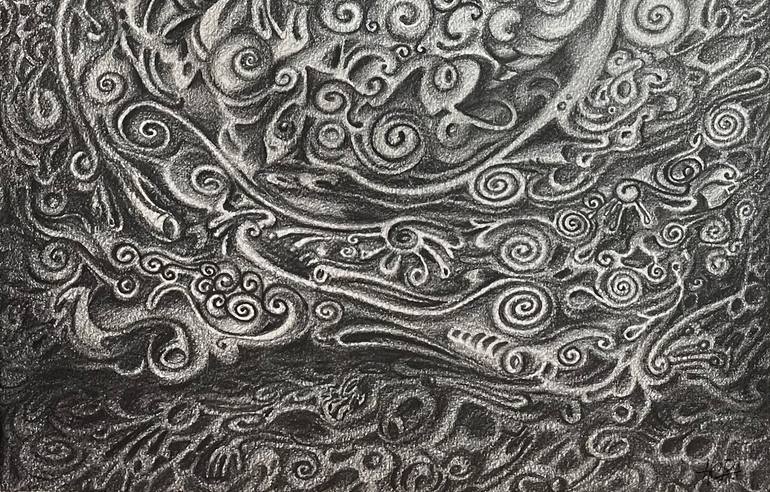 Original Abstract Drawing by Humberto C Pornaro