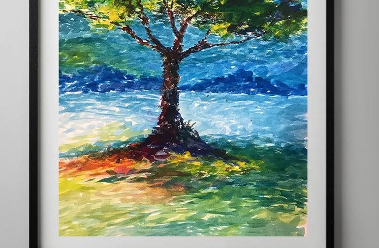 Original Impressionism Nature Painting by Humberto C Pornaro