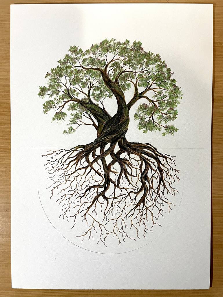 Original Conceptual Tree Drawing by Humberto C Pornaro
