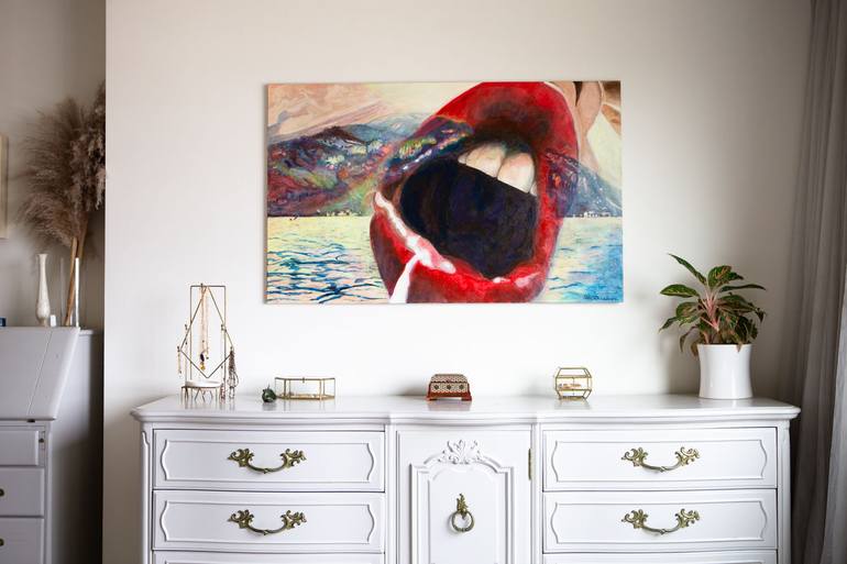 Original Surrealism Erotic Painting by Paul Dimalanta