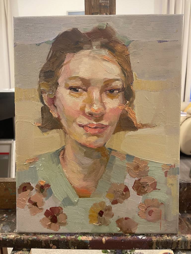 Original Portrait Painting by Lorena Iavorschi