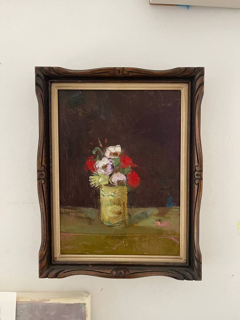 Original Modernism Floral Painting by Lorena Iavorschi