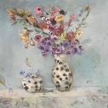 Flowers in a blue room by Lorena Iavorschi