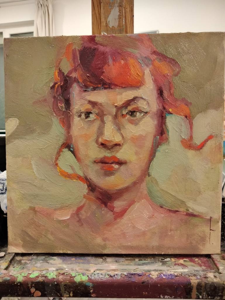 Original Figurative Portrait Painting by Lorena Iavorschi