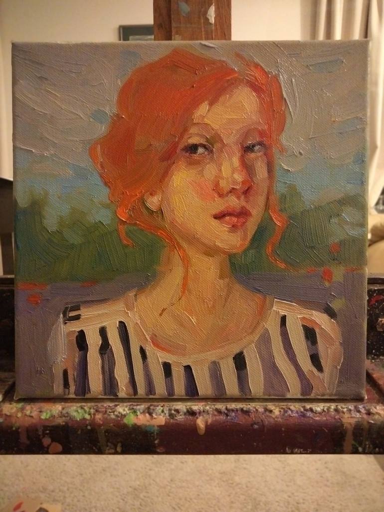 Original Contemporary Portrait Painting by Lorena Iavorschi