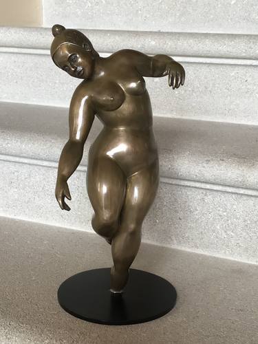 Original Figurative Nude Sculpture by Marie Saksik