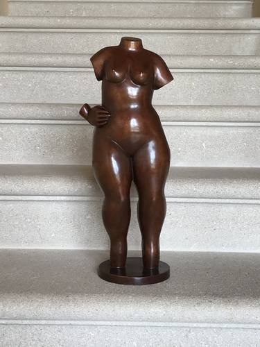 Original Figurative Nude Sculpture by Marie Saksik