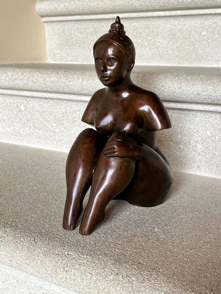 Original Figurative Women Sculpture by Marie Saksik