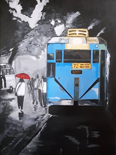 Print of Train Paintings by Tejal Bhagat