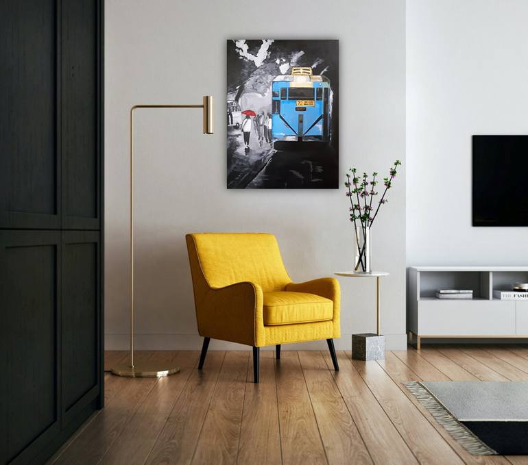 Original Abstract Expressionism Transportation Painting by Tejal Bhagat