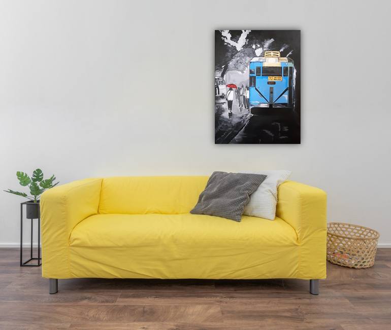 Original Abstract Expressionism Transportation Painting by Tejal Bhagat